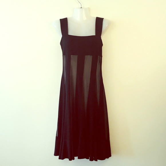 Maggy London Dresses & Skirts - Maggy London sheer panel dress fit and flare 6